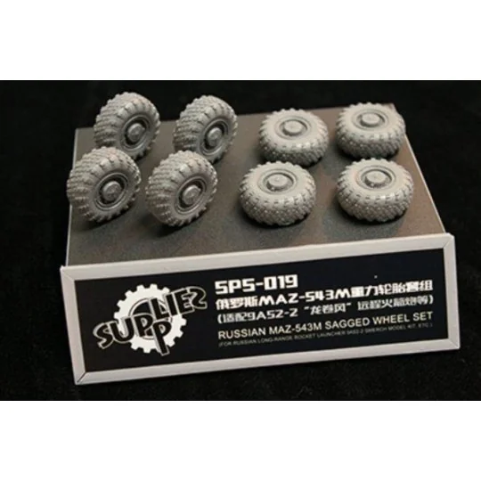 Russian MAZ-543M Sagged Wheel Set (Resin - MENG-Model SPS-019