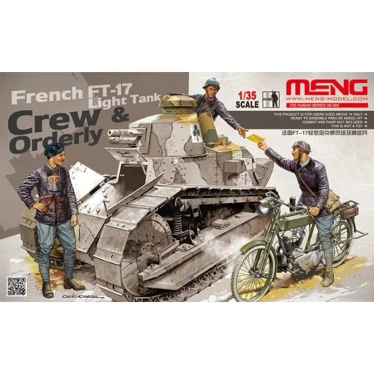 French FT-17 Light Tank Crew & Orderly, 1/35 - MENG-Model HS-005