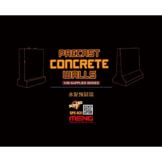 Precast Concrete Walls (resin), 1/35 - MENG-Model SPS-031