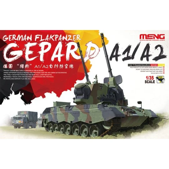 German Flakpanzer Gepard A1/A2, 1/35 - MENG-Model TS-030 German Flakpanzer Gepard A1/A2, 1/35 - MENG-Model TS-030