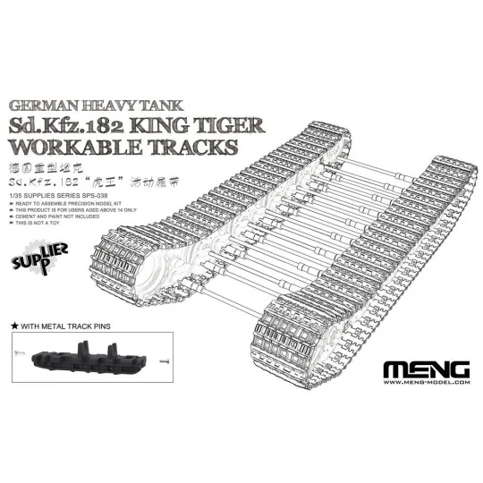 German Heavy Tank Sd.Kfz.182 King Tiger Workable Tracks, 1/35 - MEN...