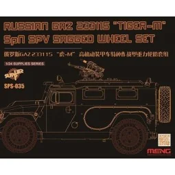 Russian GAZ 233115"Tiger-M"SPN SPV Saged wheel Set (Resin) - MENG-M...
