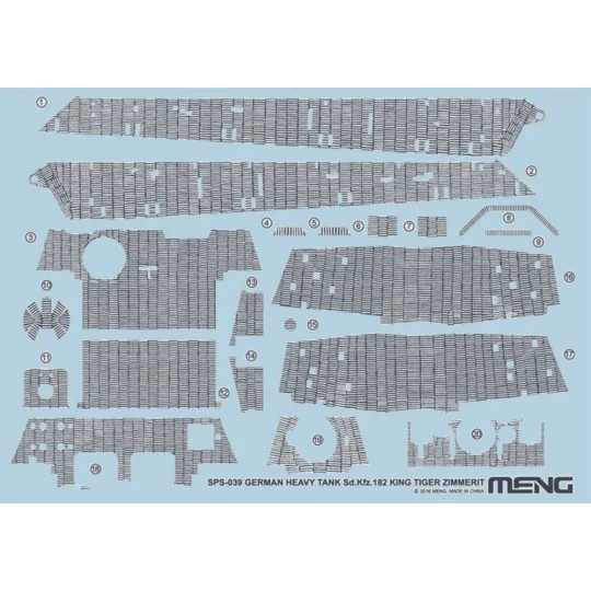 German Heavy Tank Sd.Kfz.182 King Tiger Zimmerit Decal, 1/35 - MENG...