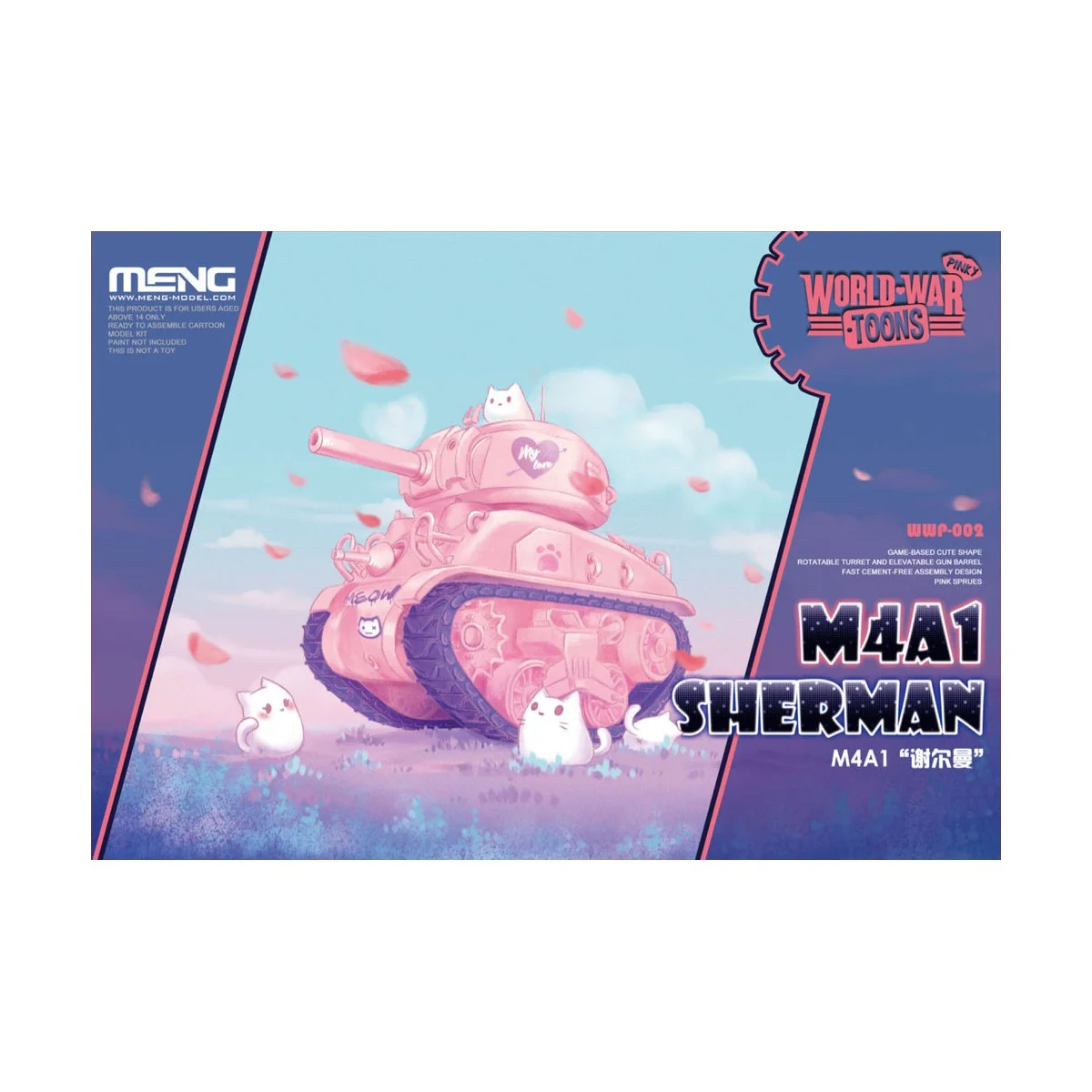 M4A1 Sherman (Cartoon Model, Pink Color) - MENG-Model WWP-002