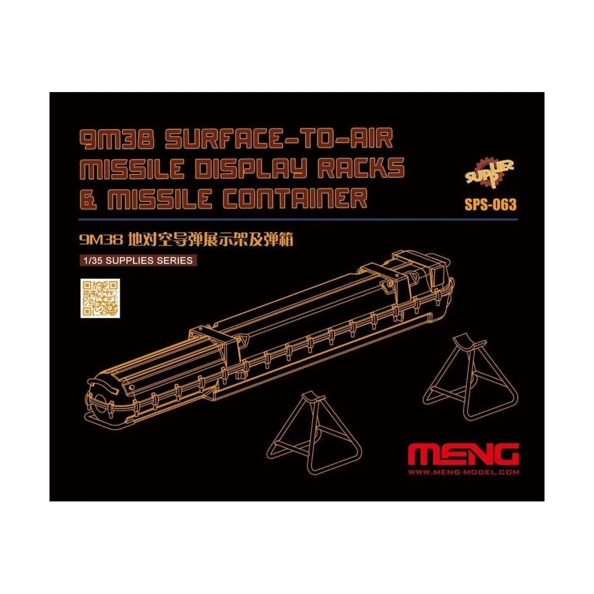 9M38 Surface-to-air Missile DisplayRacks & Missile Container (Resin...