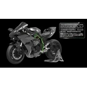 Kawasaki Ninja H2R (Pre-colored Edition), 1/9 - MENG-Model MT-001s