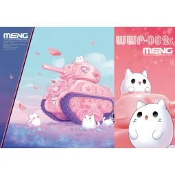 M4A1 Sherman (CartoonModel,pink color incl.resin cartoon kitten fig...