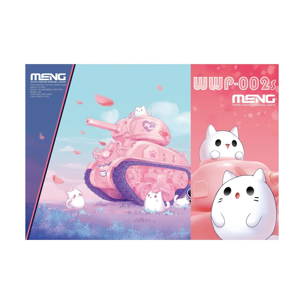 M4A1 Sherman (CartoonModel,pink color incl.resin cartoon kitten fig...