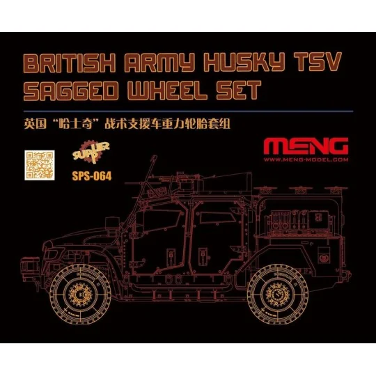 British Army Husky TSV Sagged Wheel Set (Resin), 1/35 - MENG-Model ...