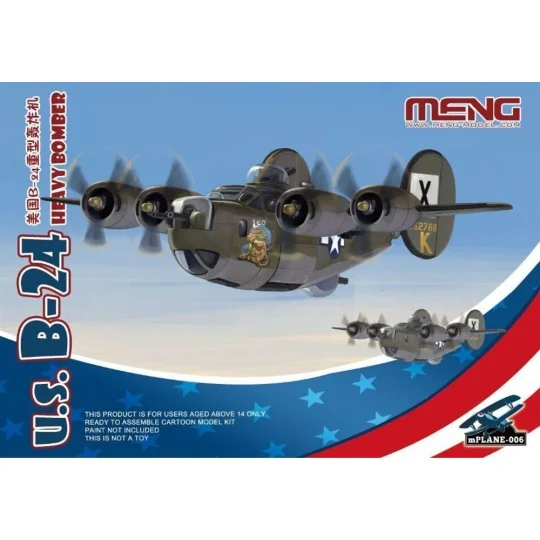 U.S. B-24 Heavy Bomber (Cartoon Model) - MENG-Model mPLANE-006 U.S. B-24 Heavy Bomber (Cartoon Model) - MENG-Model mPLANE-006