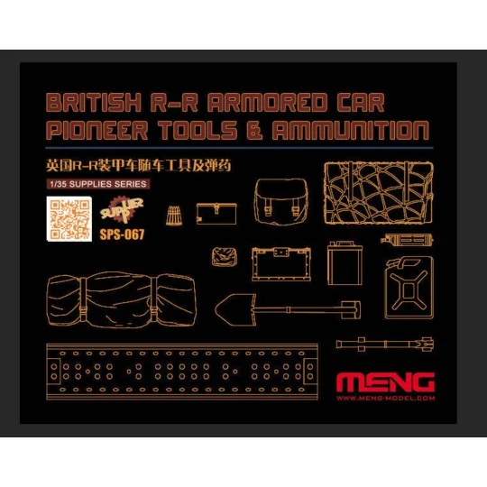 British R-R Armored Car Pioneer Tools & Ammunition (RESIN) - MENG-M...
