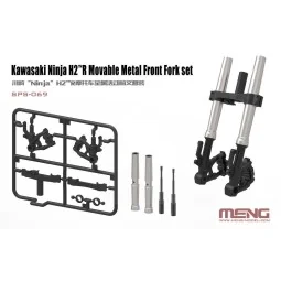 Kawasaki Ninja H2(TM)R Movable Metal Front Fork Set, 1/9 - MENG-Mod...