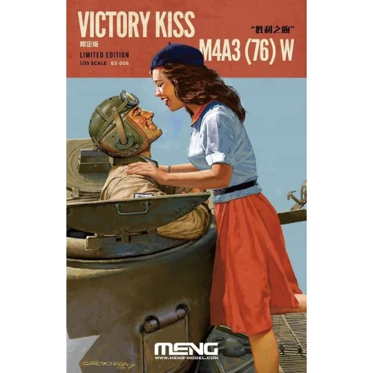 Victory Kiss M4A3 (76) W Limited Edition, 1/35 - MENG-Model ES-006 Victory Kiss M4A3 (76) W Limited Edition, 1/35 - MENG-Model ES-006