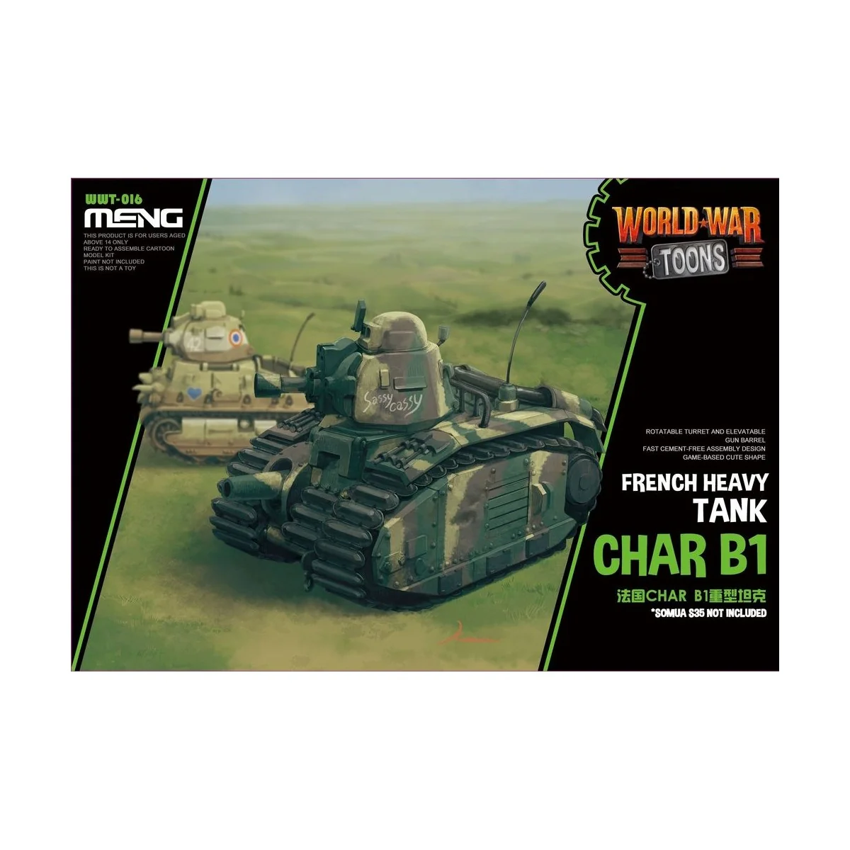 French Heavy Tank Char B1 (Cartoon Model) - MENG-Model WWT-016 French Heavy Tank Char B1 (Cartoon Model) - MENG-Model WWT-016