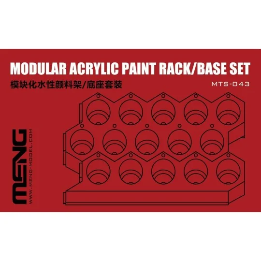 Modular Acrylic Paint Rack/Base Set - MENG-Model MTS-043