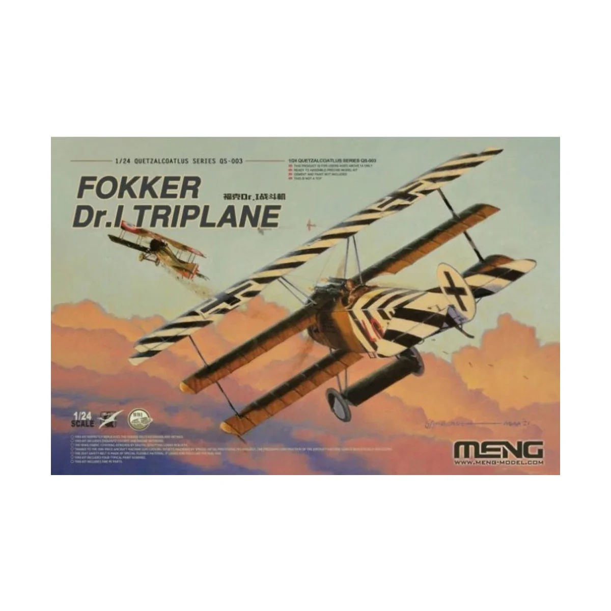 Fokker Dr.I Triplane, 1/24 - MENG-Model QS-003
