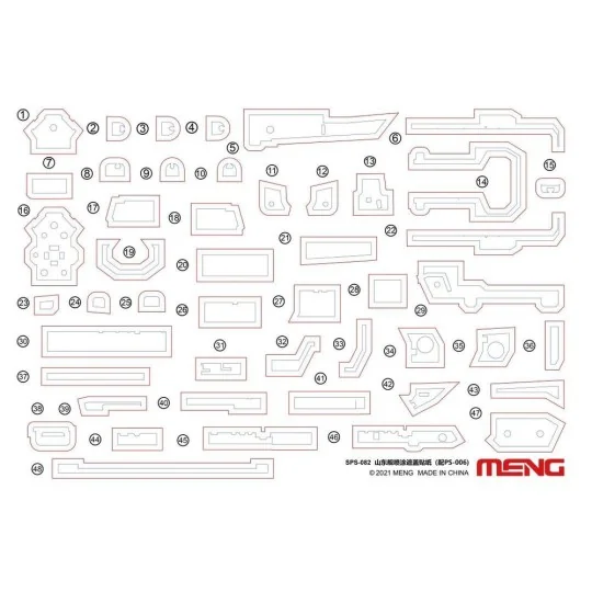 PLA Navy Shandong Paint Masks (For PS-006), 1/700 - MENG-Model SPS-082