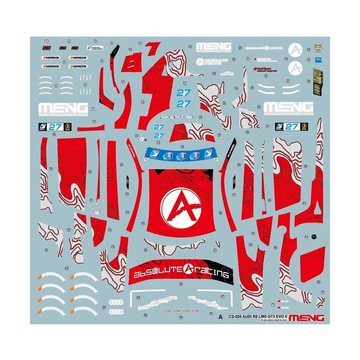 AUDI R8 LMS GT3 EVO II - MENG-Model CS-009