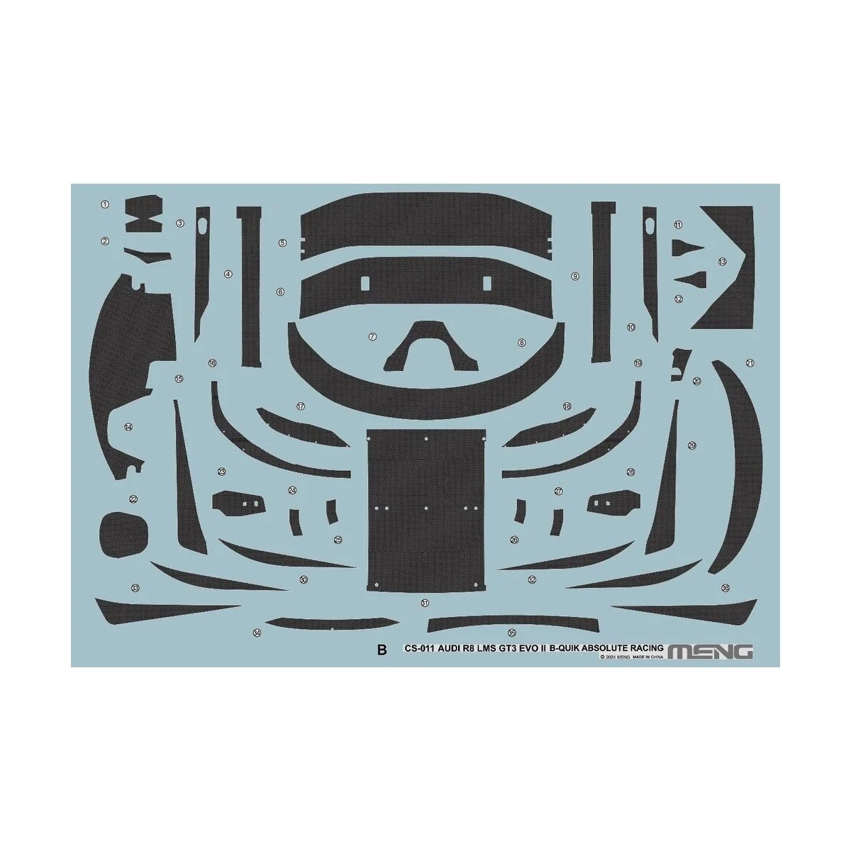 AUDI R8 LMS GT3 EVO II B-Quik Absolute Racing - MENG-Model CS-011