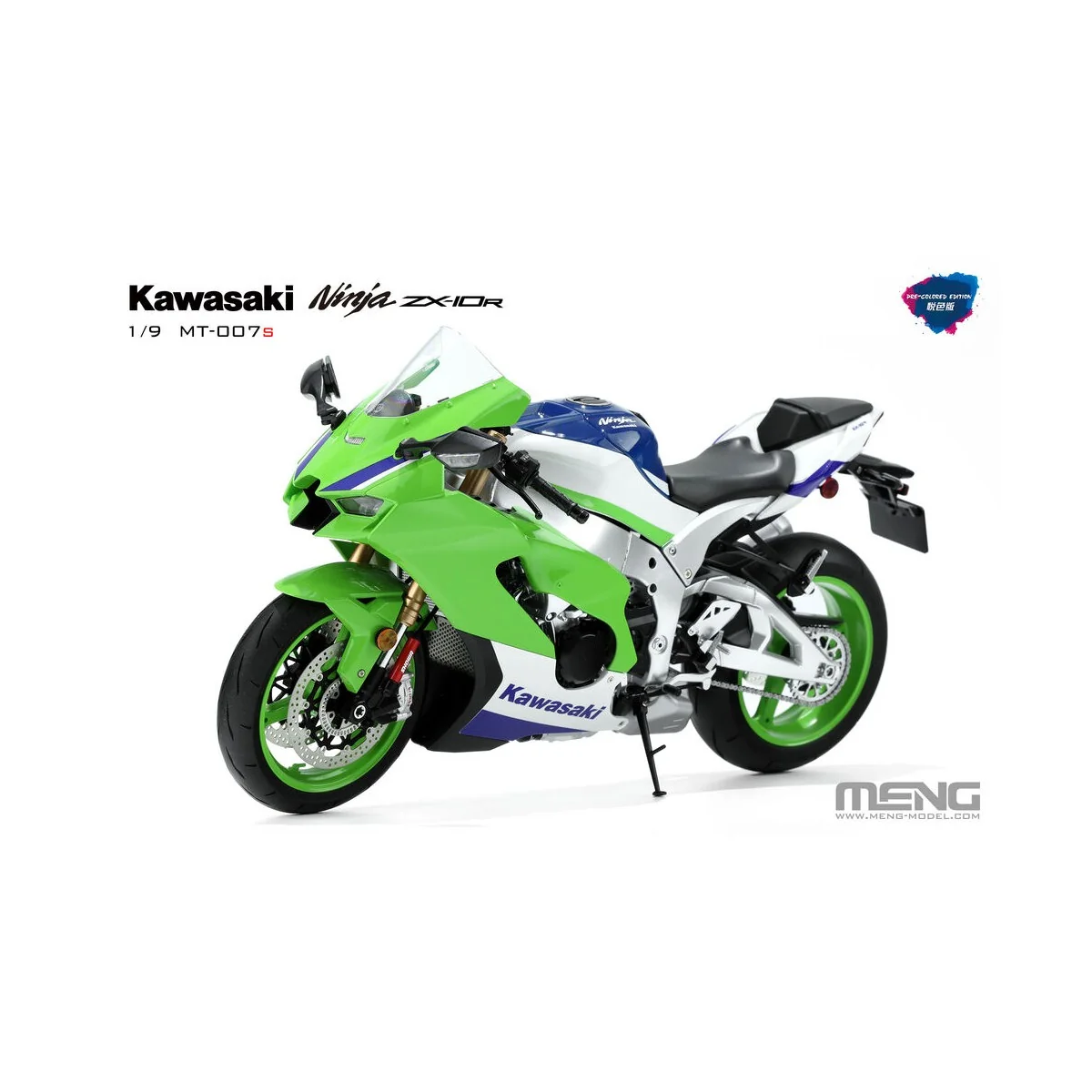 Kawasaki ZX-10R (Pre-colored Edition), 1/9 - MENG-Model MT-007s