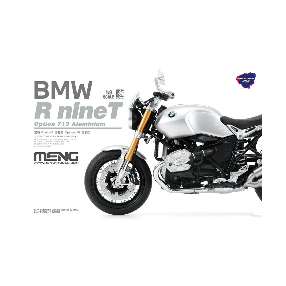BMW R nineT Option 719 Aluminium (Pre-colored Edition) - MENG-Model...