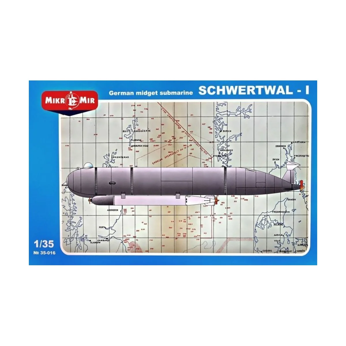 Schwertwal-I German midget submarine, 1/35 - Micro Mir AMP MM35-016 Schwertwal-I German midget submarine, 1/35 - Micro Mir AMP MM35-016
