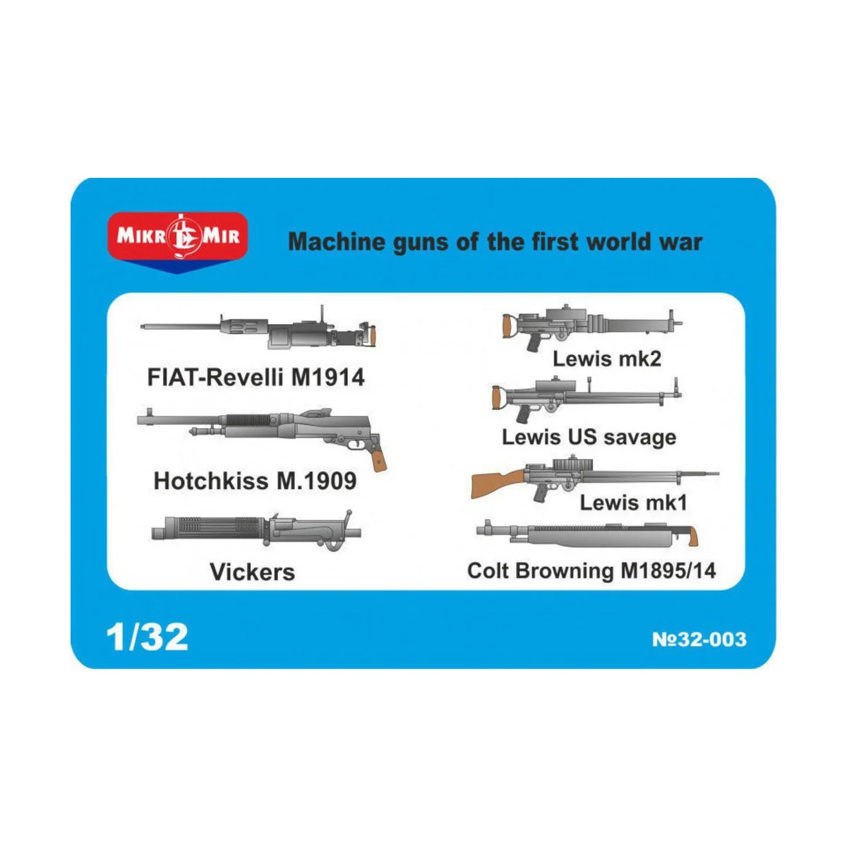 WWI machine guns - Micro Mir AMP MM32-003