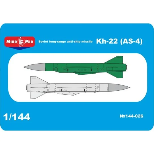 Kh-22 (AS-4)Soviet long-range anti-ship missile, 1/144 - Micro Mir ...
