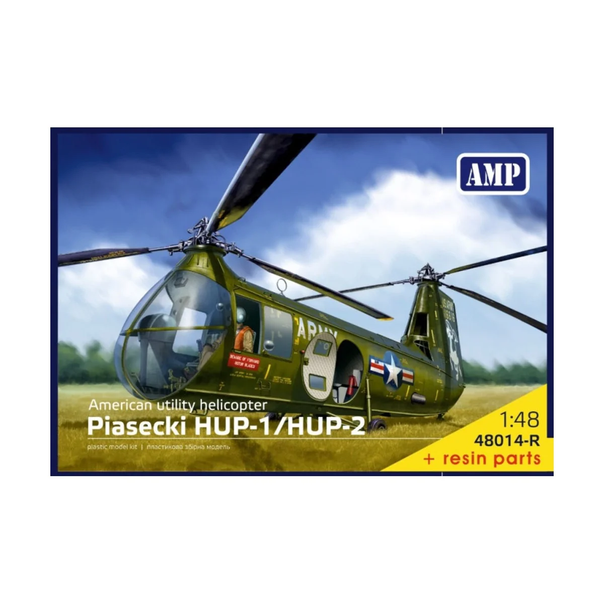 Piasecki HUP-1/HUP-2 + resin motor parts, 1/48 - Micro Mir AMP AMP4...