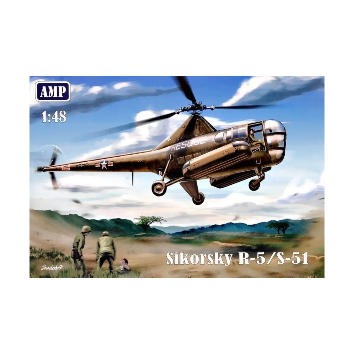 Sikorsky R-5/S-51 USAF rescue, 1/48 - Micro Mir AMP AMP48002