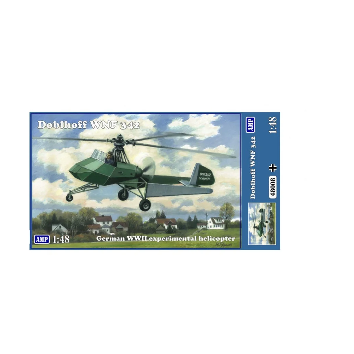 Doblhoff WNF 342 WWII German Experimenta Helicopter, 1/48 - Micro M...