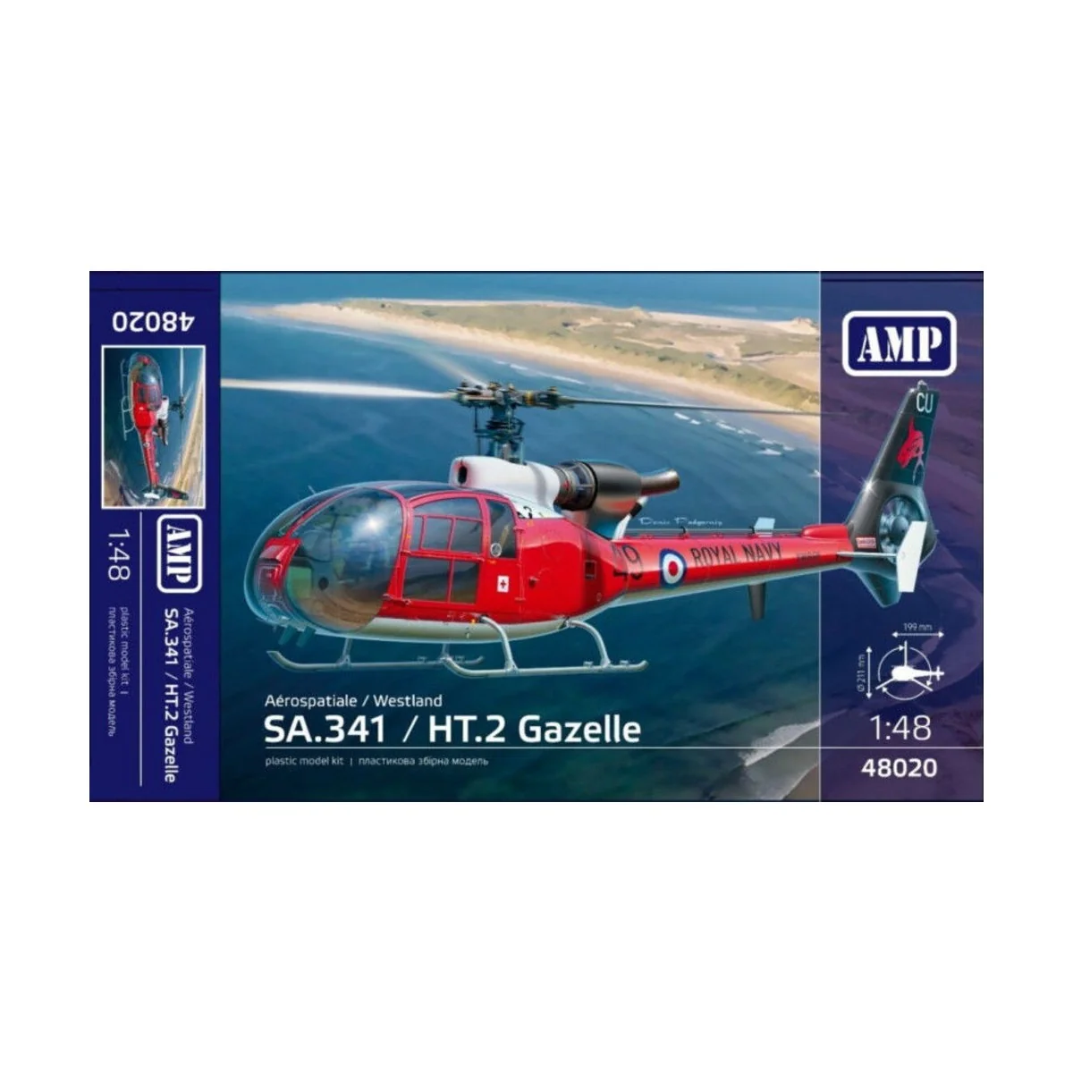 SA.341 / HT.2 Gazelle Aerospatiale / Westland - Micro Mir AMP AMP48020