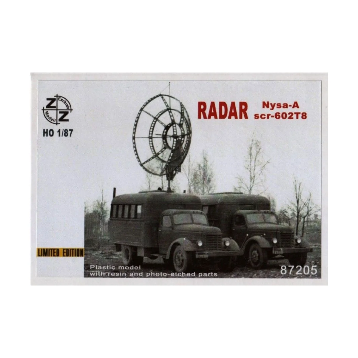 Nysa-A scr-602T8 radar, 1/87 - ZZ Modell ZZ87205 Nysa-A scr-602T8 radar, 1/87 - ZZ Modell ZZ87205