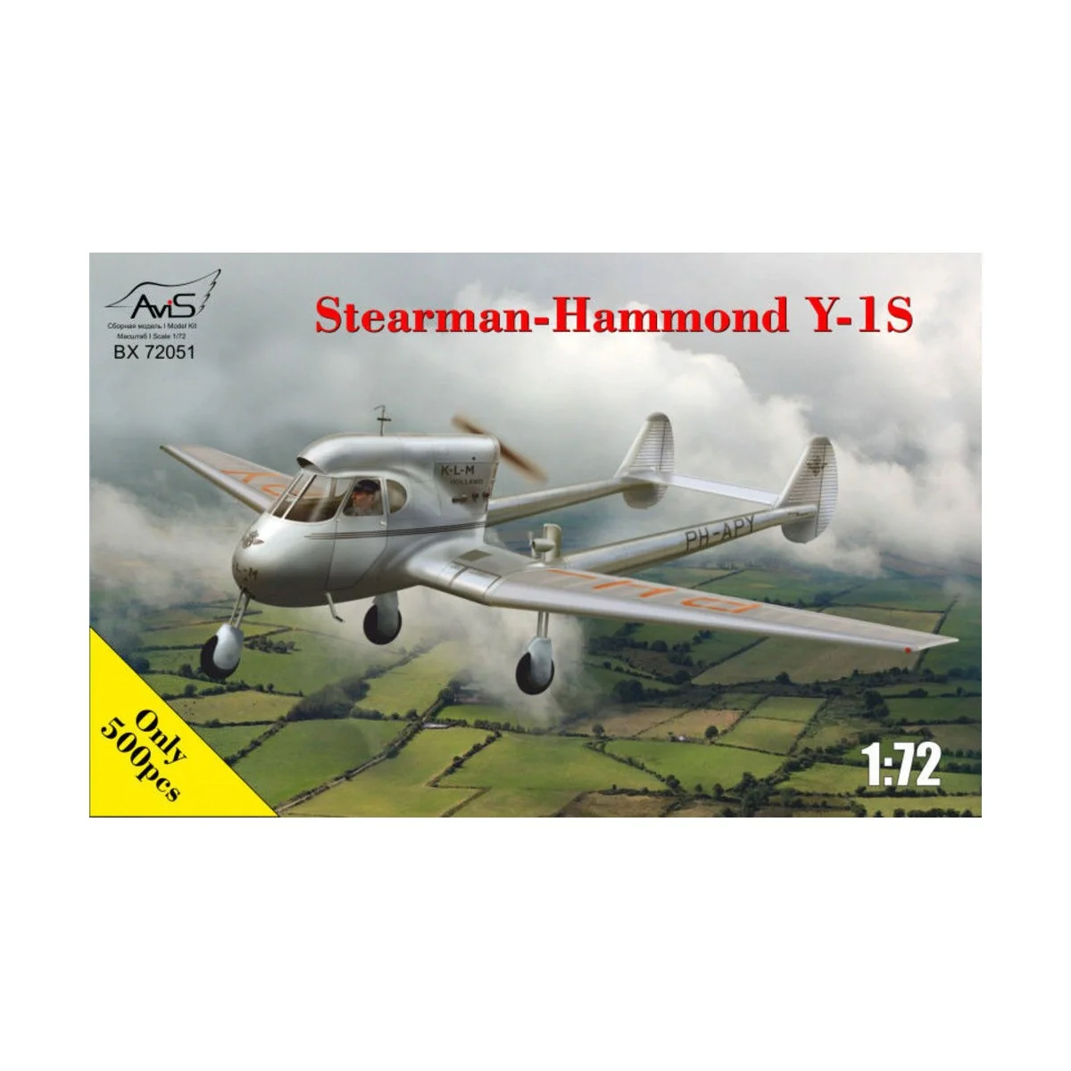 Stearman-Hammond Y-1S "K-L-M Holland, 1/72 - Avis AV72051