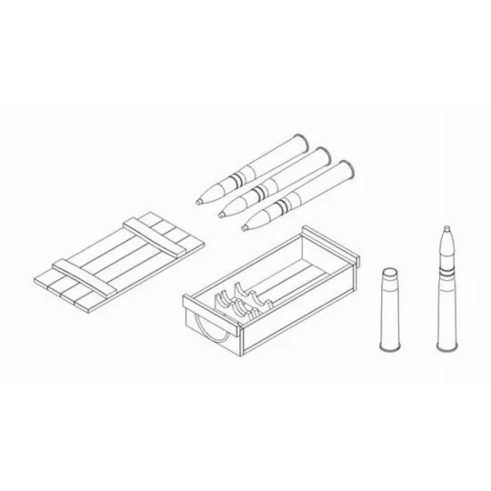 Munni-Box + Munition, 75 mm KwK 40L43, 1/35 - CMK 129-3040
