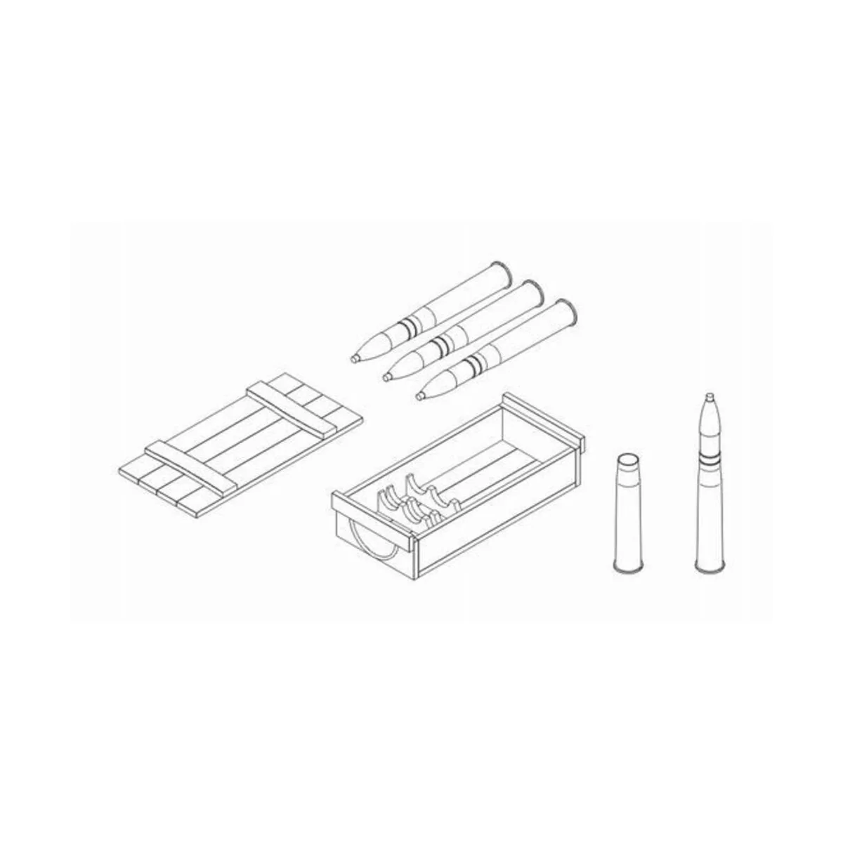 Munni-Box + Munition, 75 mm KwK 40L43, 1/35 - CMK 129-3040