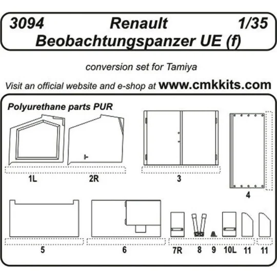 Renault Beobachtungspanzer UE (f) für Tamiya Bausatz - CMK 129-3094