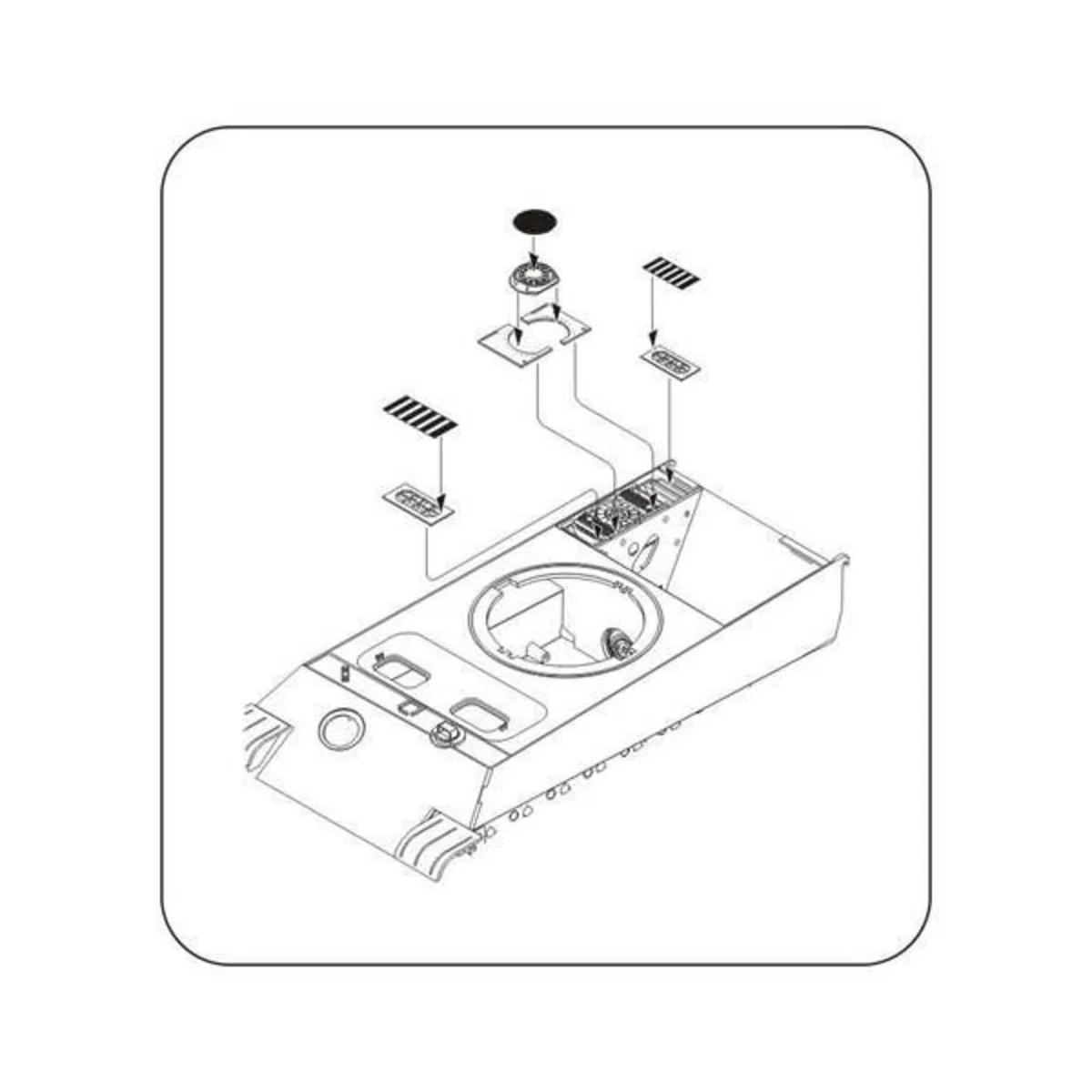 Panther Ausf. G Starboard Engine's cooler set für Dragon Bausatz - ...