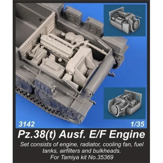 Pz.38(t) Ausf. E/F Engine Set, 1/35 - CMK 129-3142