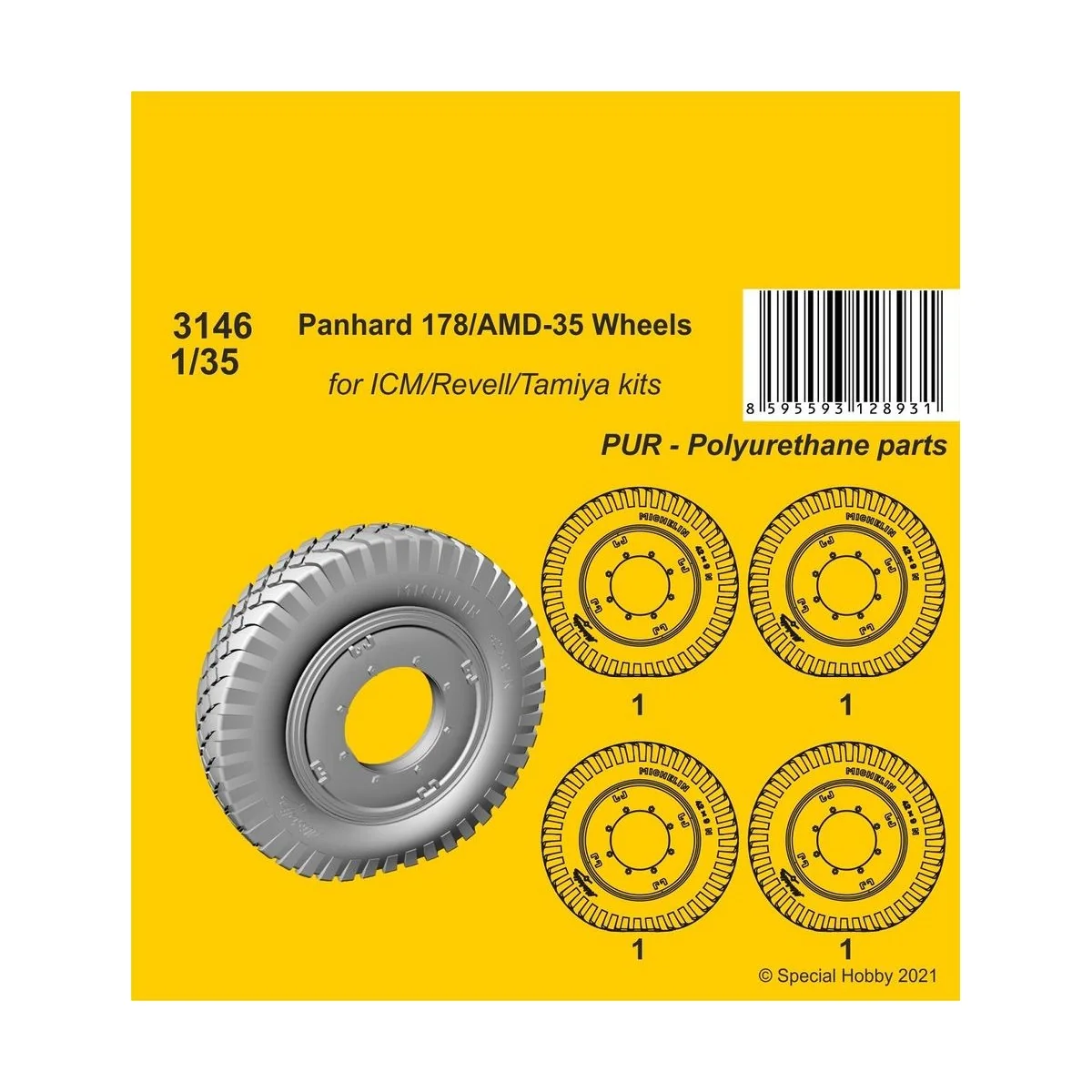 Panhard 178/AMD-35 Wheels - CMK 129-3146