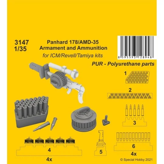 Panhard 178/AMD-35 Armament and Ammunition (ICM/Revell Tamiya kits)... Panhard 178/AMD-35 Armament and Ammunition (ICM/Revell Tamiya kits)...
