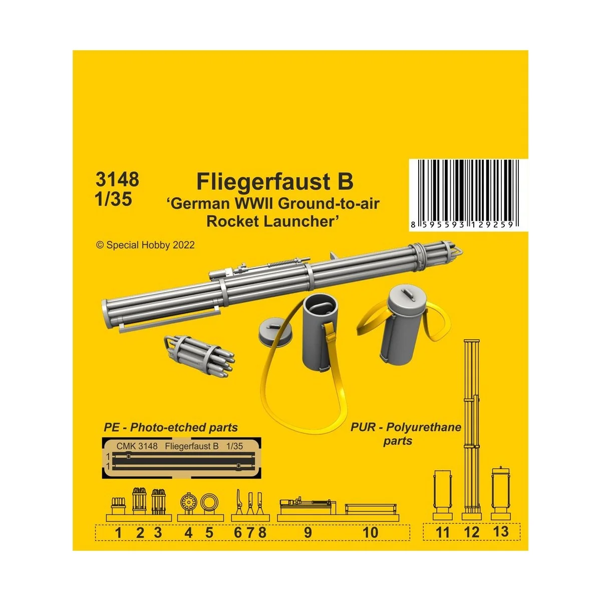 Fliegerfaust B German WWII ground-to-air rocket launcher, 1/35 - CM... Fliegerfaust B German WWII ground-to-air rocket launcher, 1/35 - CM...