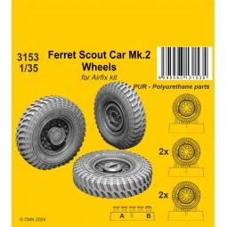 Ferret Scout Car Mk.2 Wheels 1/35 / for Airfix kits, 1/35 - CMK 129...