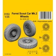 Ferret Scout Car Mk.2 Wheels 1/35 / for Airfix kits - CMK 129-3153