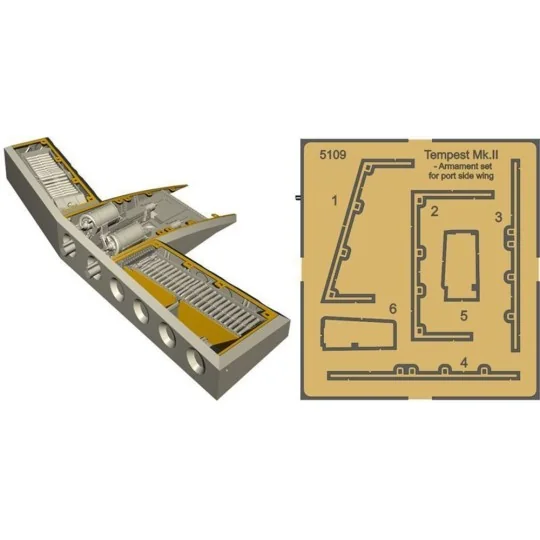 Tempest-Armament set f.starboard side wi, 1/32 - CMK 129-5109 Tempest-Armament set f.starboard side wi, 1/32 - CMK 129-5109