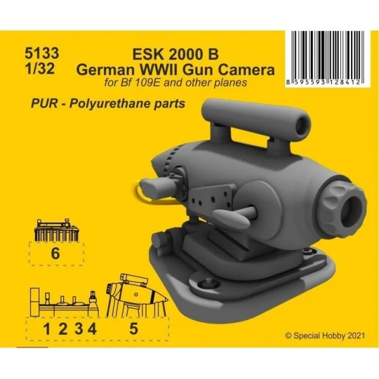 ESK 2000 B German WWII Gun Camera, 1/32 - CMK 129-5133 ESK 2000 B German WWII Gun Camera, 1/32 - CMK 129-5133