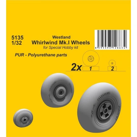 Westland Whirlwind Mk.I Wheels, 1/32 - CMK 129-5135