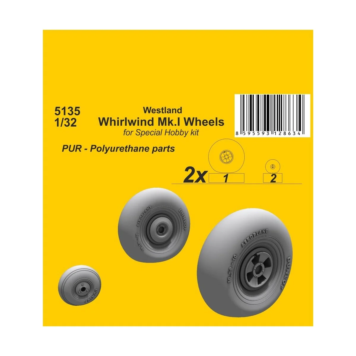 Westland Whirlwind Mk.I Wheels, 1/32 - CMK 129-5135