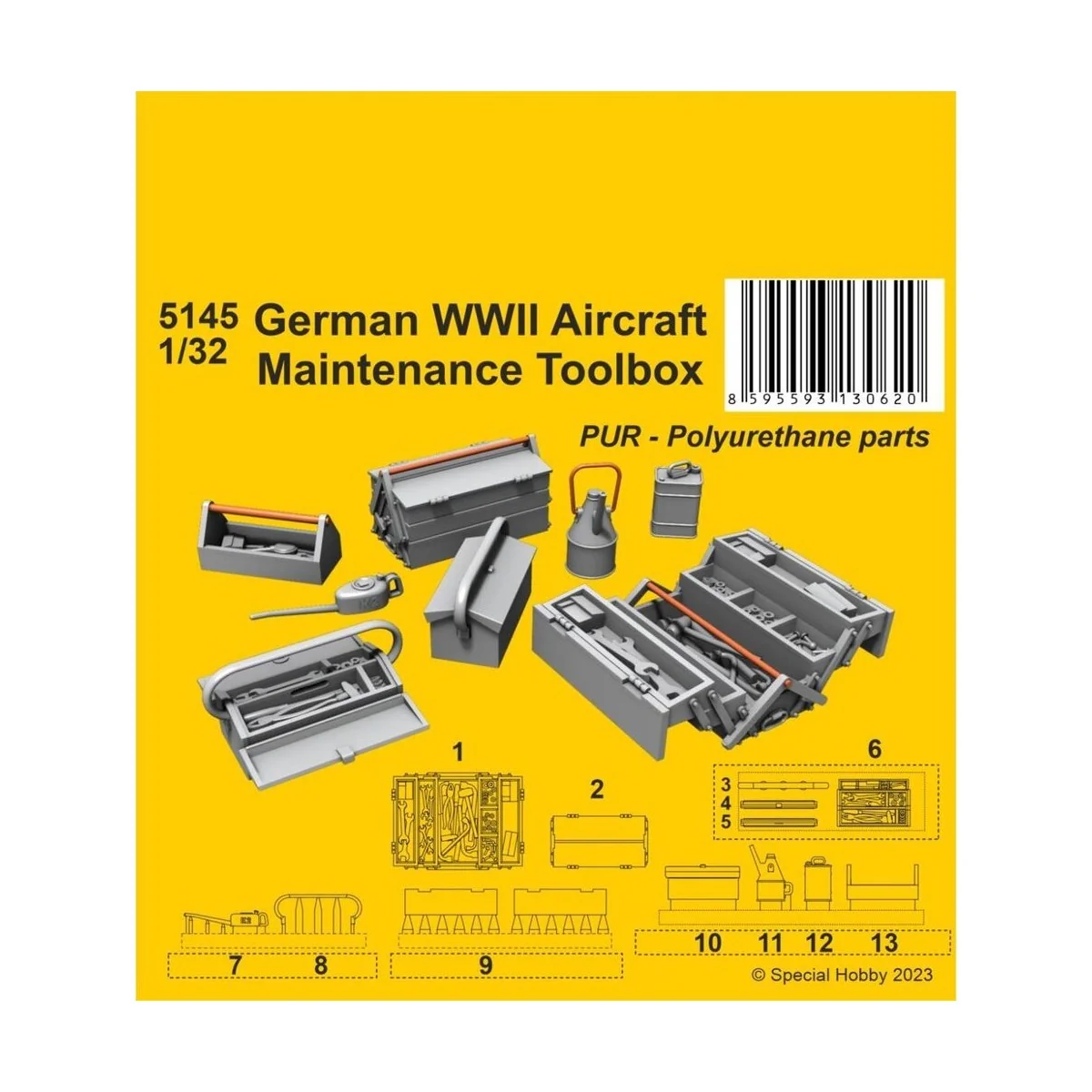 German WWII Aircraft Maintenance Toolbox 1/32 - CMK 129-5145