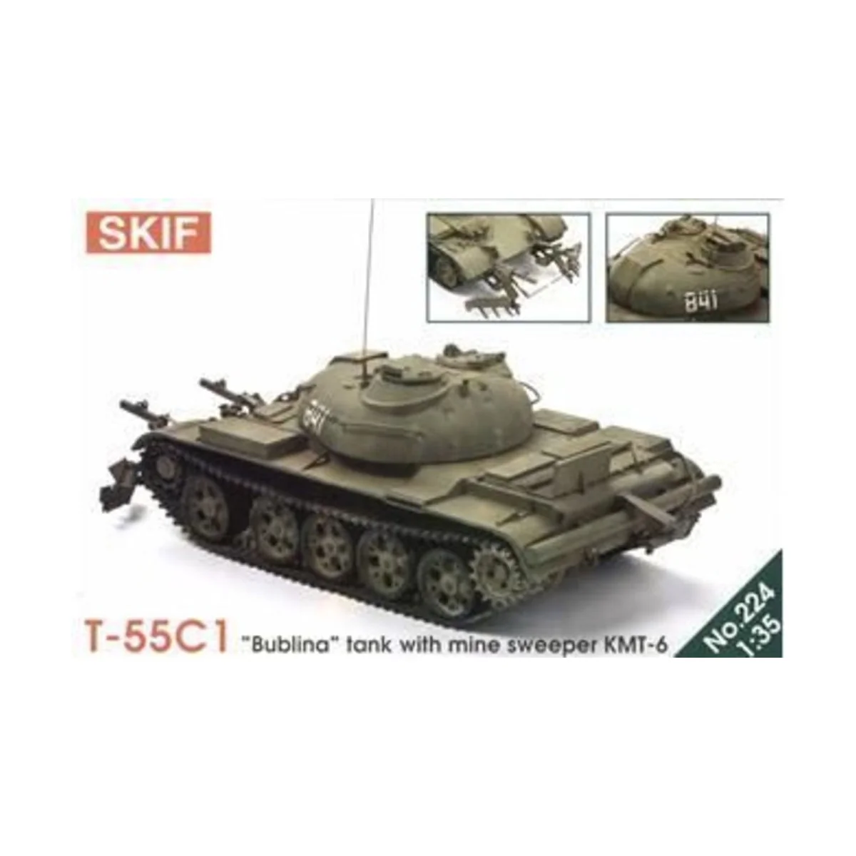 T-55 'Bublina' tank with mine sweeper, 1/35 - Skif MK224 T-55 'Bublina' tank with mine sweeper, 1/35 - Skif MK224